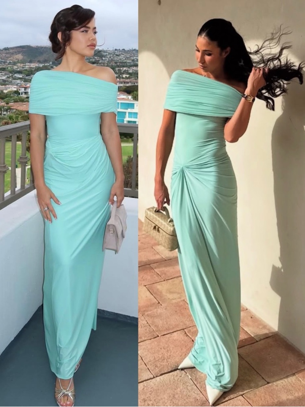 DEME by Gabriella Katya One Shoulder Dress Mint Green